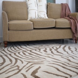 Brown/cream animal print carpet