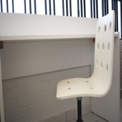 White children's desk chair	