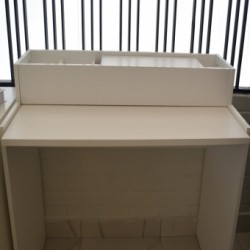 White desk w/ sliding top